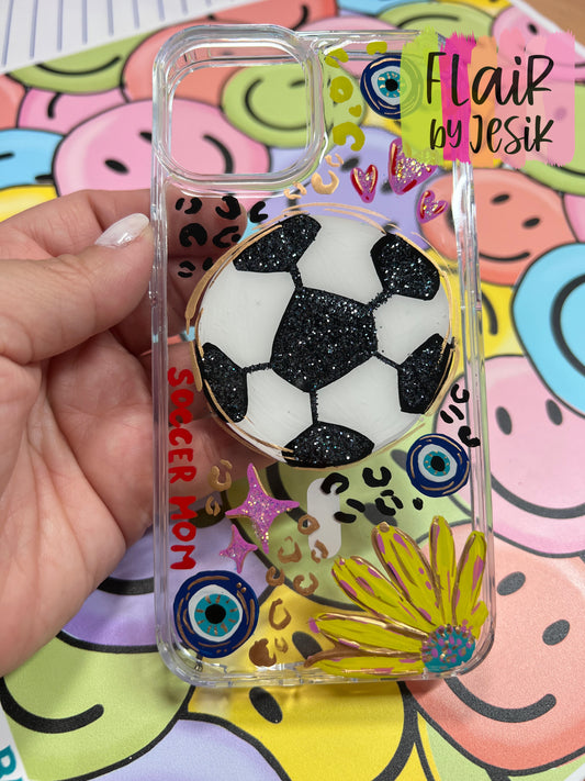 Hand Painted SOCCER Themed Phone Case