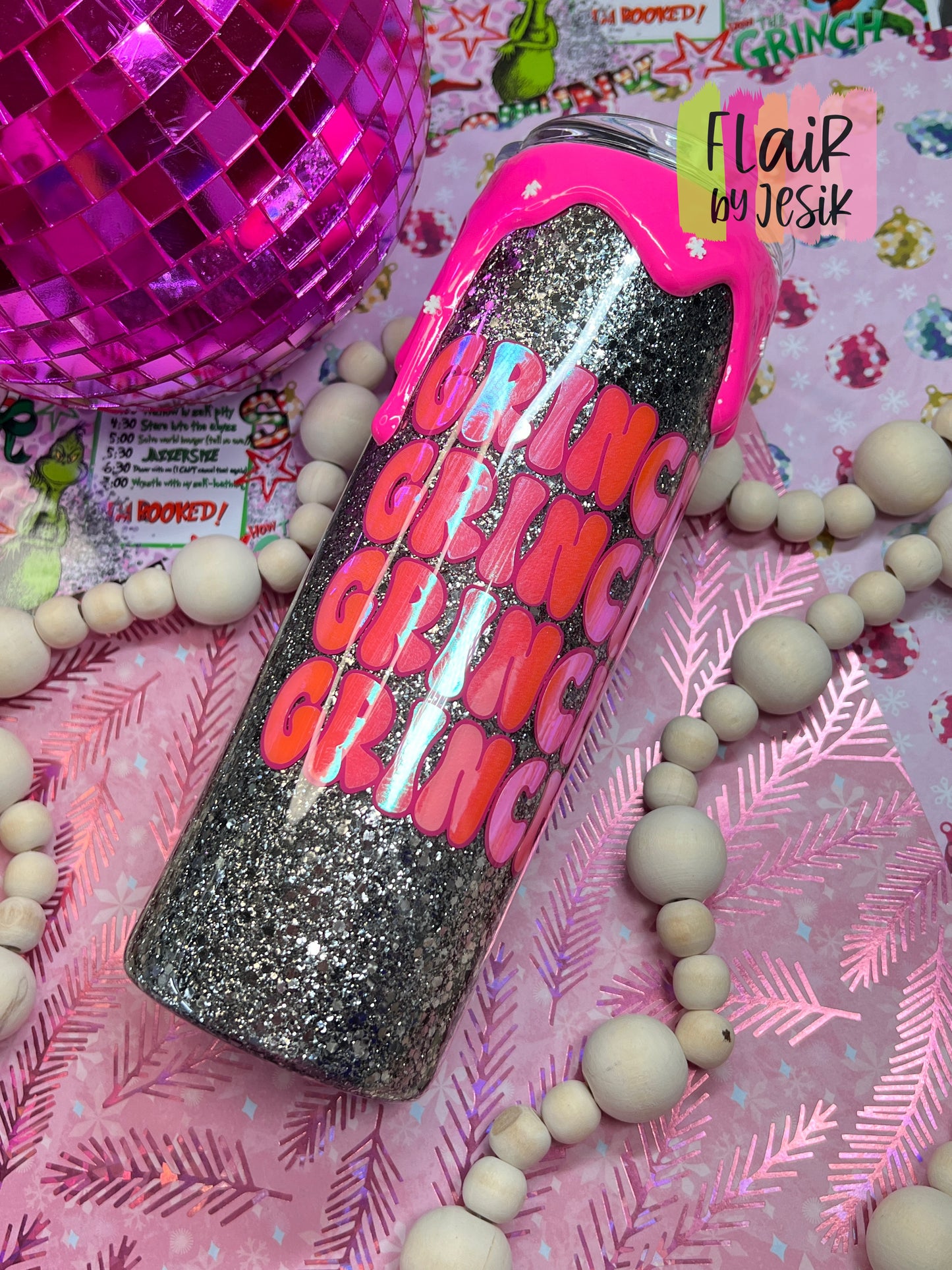 Dripped Grinch Tumbler